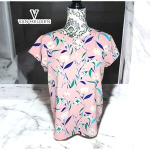 VAN HEUSEN Pink Floral Top- Medium